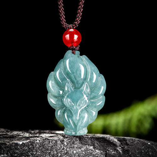 Natural Jade Pendant Fox Jadeite Pendant