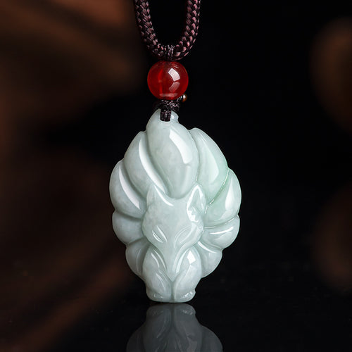 Natural Jade Pendant Fox Jadeite Pendant
