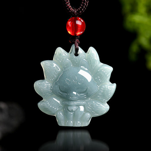 Natural Jade Pendant Fox Jadeite Pendant