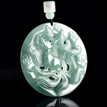 Natural Jade Pendant Fox Jadeite Pendant