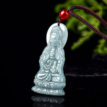 Natural Jade Pendant Guanyin Jadeite Pendant