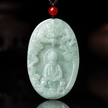 Natural Jade Pendant Guanyin Jadeite Pendant