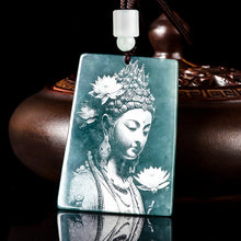Natural Jade Pendant Guanyin Jadeite Pendant