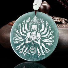 Natural Jade Pendant Guanyin Jadeite Pendant