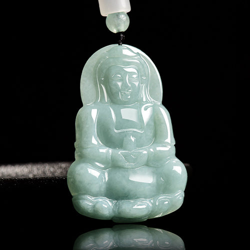 Natural Jade Pendant Guanyin Jadeite Pendant