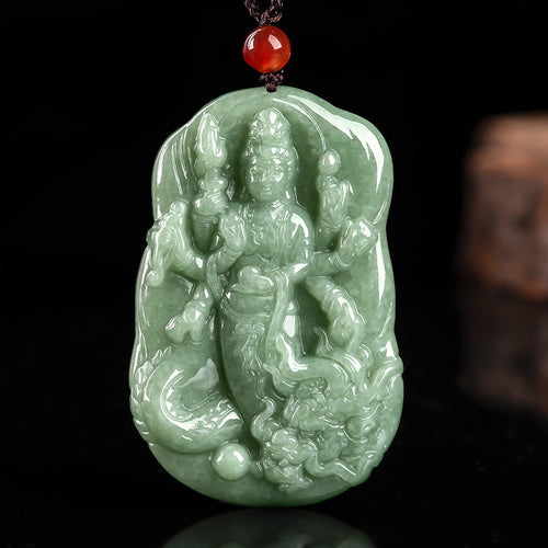 Natural Jade Pendant Guanyin Jadeite Pendant