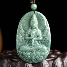 Natural Jade Pendant Guanyin Jadeite Pendant