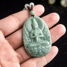 Natural Jade Pendant Guanyin Jadeite Pendant