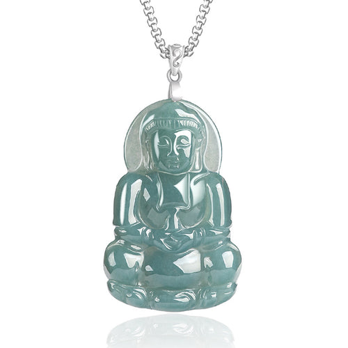 Natural Jade Pendant Guanyin Jadeite Pendant