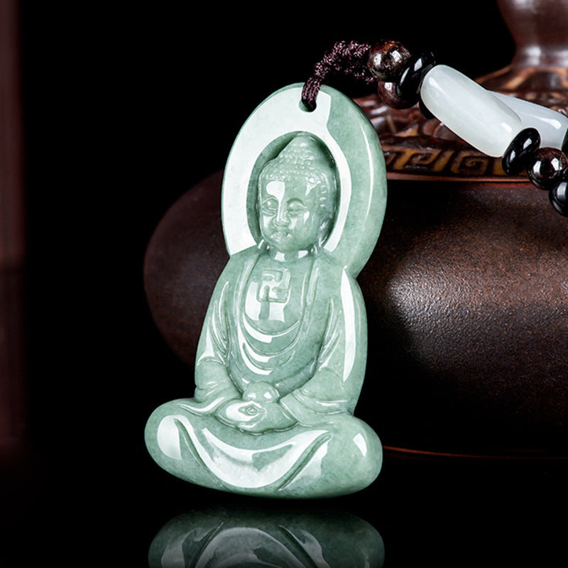 Natural Jade Pendant Guanyin Jadeite Pendant