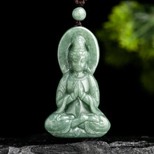 Natural Jade Pendant Guanyin Jadeite Pendant