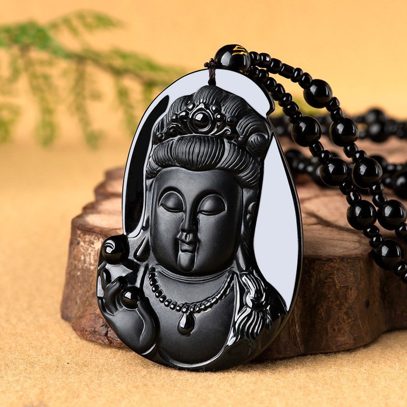 Natural Jade Pendant Guanyin Jadeite Pendant