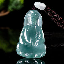 Natural Jade Pendant Guanyin Jadeite Pendant