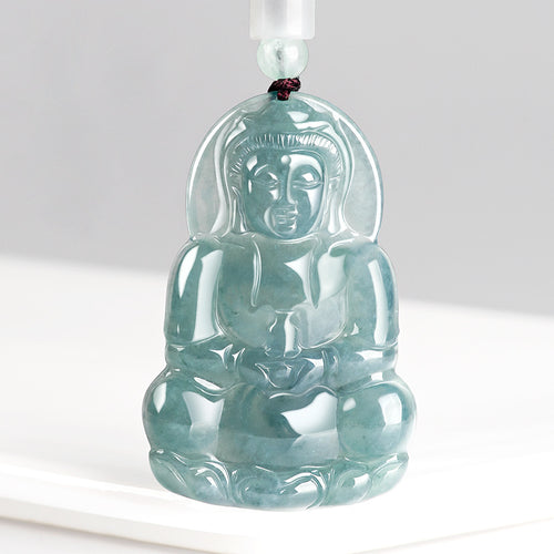 Natural Jade Pendant Guanyin Jadeite Pendant