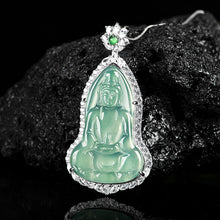 Natural Jade Pendant Guanyin Jadeite Pendant