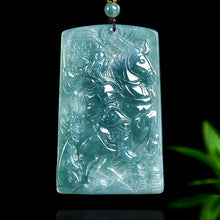 Natural Jade Pendant Guanyu Dragon Jadeite Pendant