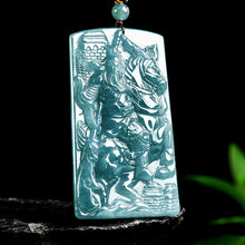 Natural Jade Pendant Guanyu Dragon Jadeite Pendant