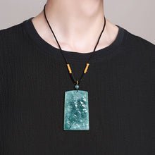 Natural Jade Pendant Guanyu Dragon Jadeite Pendant