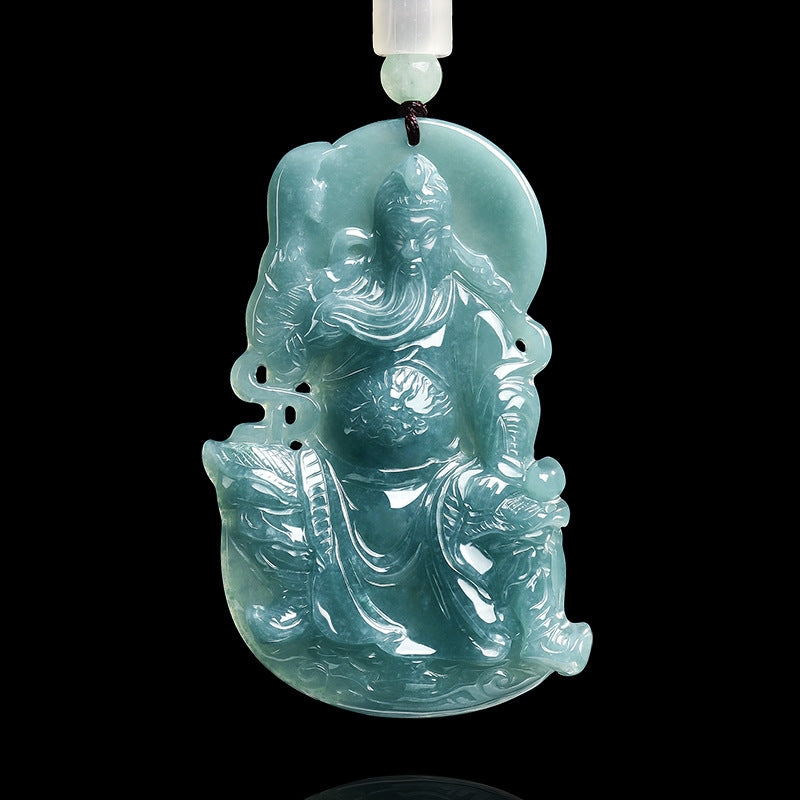 Natural Jade Pendant Guanyu Jadeite Pendant