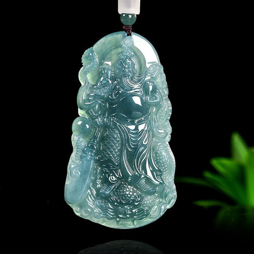 Natural Jade Pendant Guanyu Jadeite Pendant