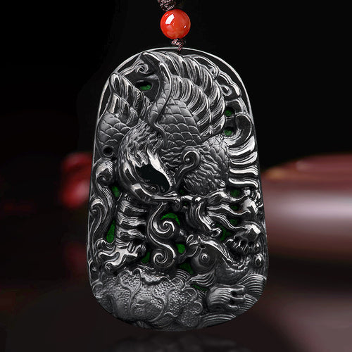 Natural Jade Pendant Hawk Jadeite Pendant