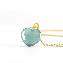 Natural Jade Pendant Heart Jadeite Pendant