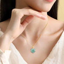 Natural Jade Pendant Heart Jadeite Pendant