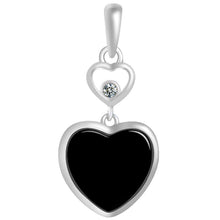 Natural Jade Pendant Heart Silver Jadeite Pendant