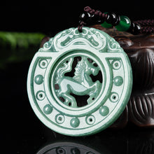 Natural Jade Pendant Horse Jadeite Pendant