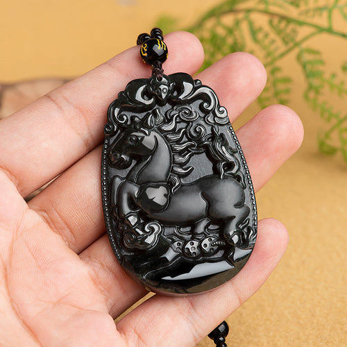 Natural Jade Pendant Horse Jadeite Pendant
