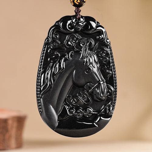 Natural Jade Pendant Horse Jadeite Pendant