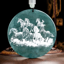 Natural Jade Pendant Horses Jadeite Pendant