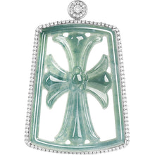 Natural Jade Pendant Jadeite Cross Pendant
