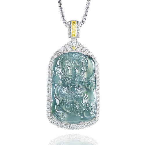 Natural Jade Pendant Jadeite Dragon Pendant