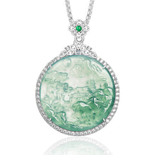 Natural Jade Pendant Jadeite Scenery Pendant