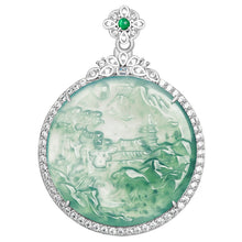 Natural Jade Pendant Jadeite Scenery Pendant