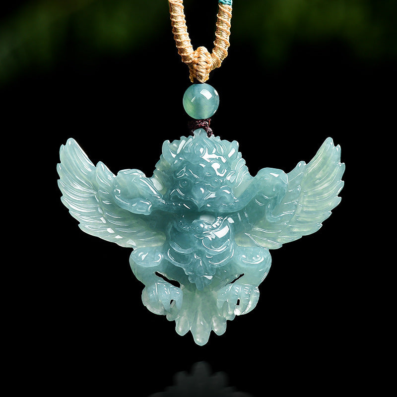 Natural Jade Pendant Knpeng Bird Jadeite Pendant