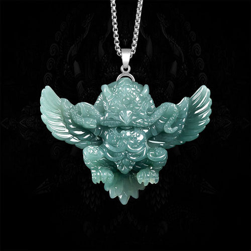 Natural Jade Pendant Kunpeng Bird Jadeite Pendant
