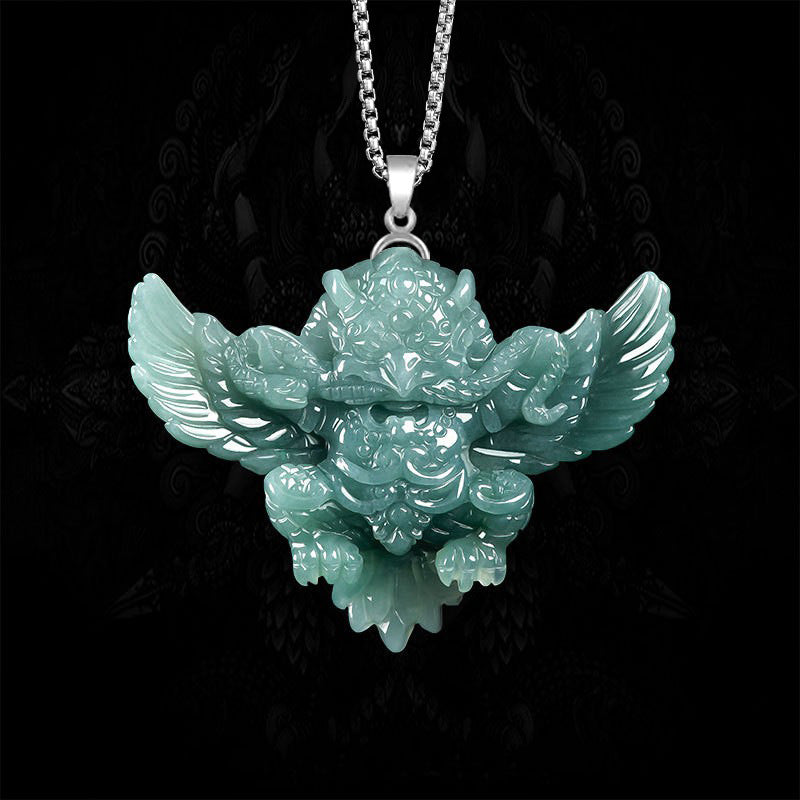 Natural Jade Pendant Kunpeng Bird Jadeite Pendant