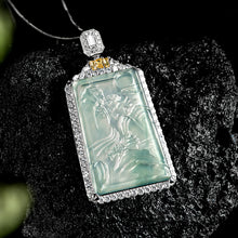 Natural Jade Pendant Landscape Jadeite Pendant