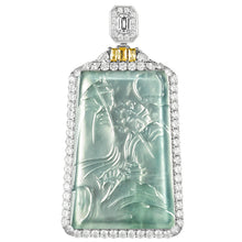 Natural Jade Pendant Landscape Jadeite Pendant