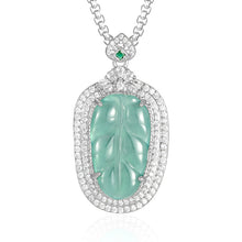Natural Jade Pendant Leaf Jadeite Pendant