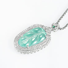 Natural Jade Pendant Leaf Jadeite Pendant
