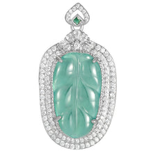 Natural Jade Pendant Leaf Jadeite Pendant