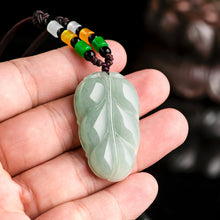 Natural Jade Pendant Leaf Jadeite Pendant