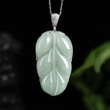 Natural Jade Pendant Leaf Jadeite Pendant