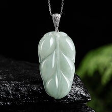 Natural Jade Pendant Leaf Jadeite Pendant