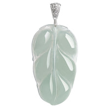 Natural Jade Pendant Leaf Jadeite Pendant