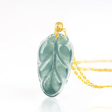 Natural Jade Pendant Leaf Jadeite Pendant