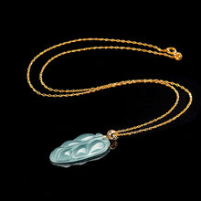 Natural Jade Pendant Leaf Jadeite Pendant